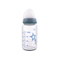 Glass Feeding Bottle with anti-colic nipple 120 ml. / Blue Stars